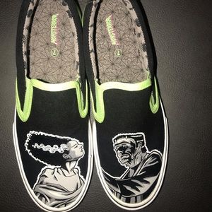 Frankenstein/Bride of Frankenstein slip on shoes